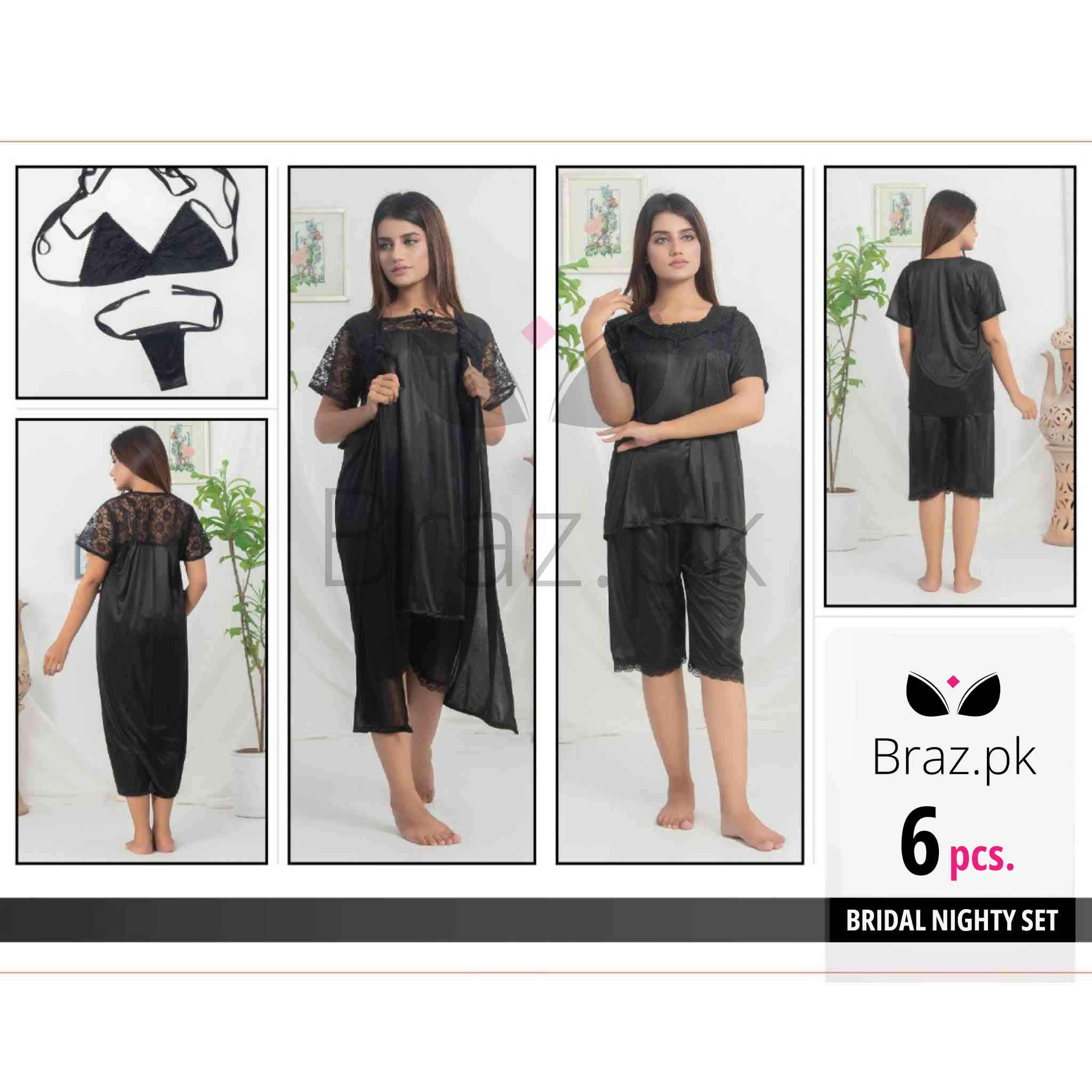 Bridal Nighty Set 6 Piece