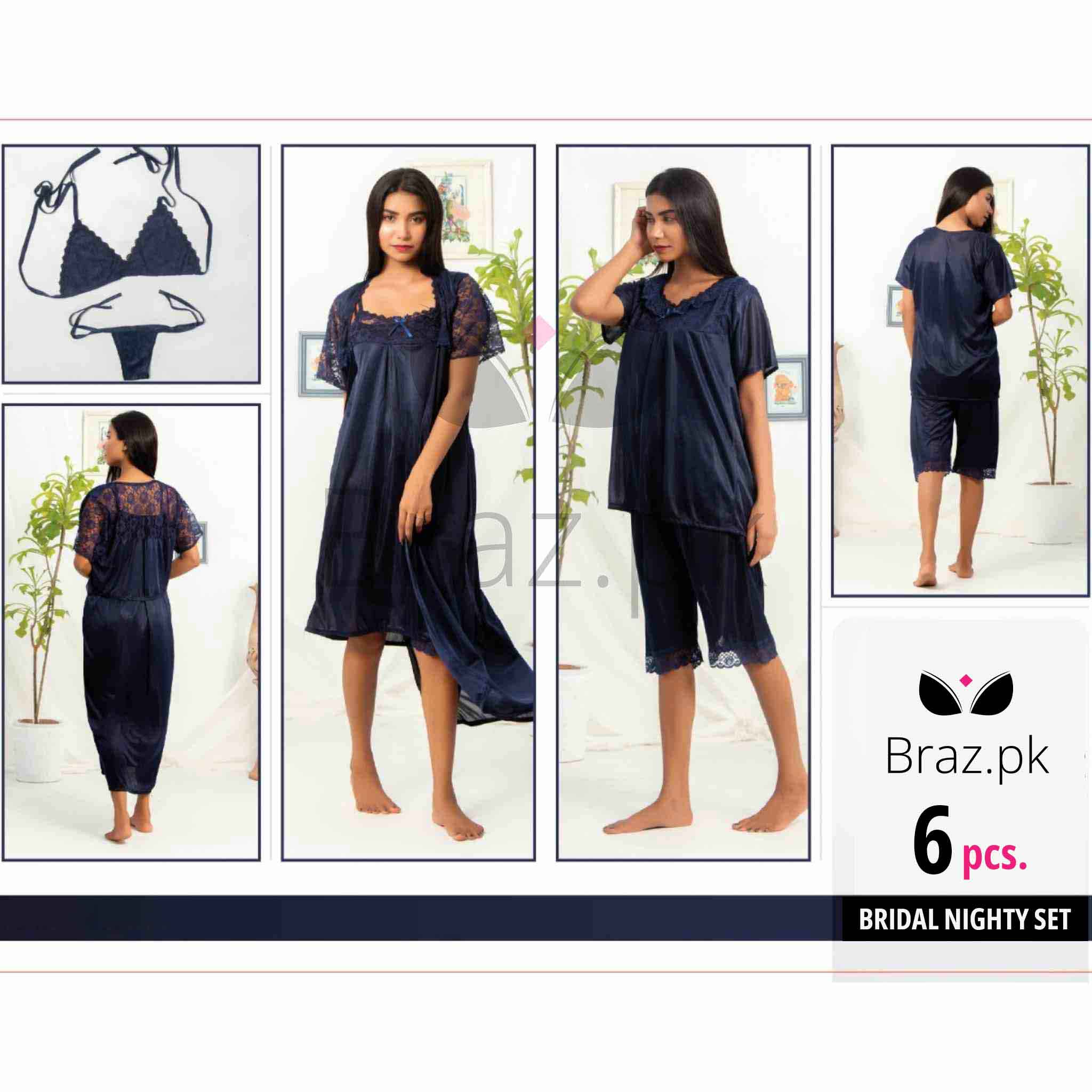 Bridal Nighty Set 6 Piece