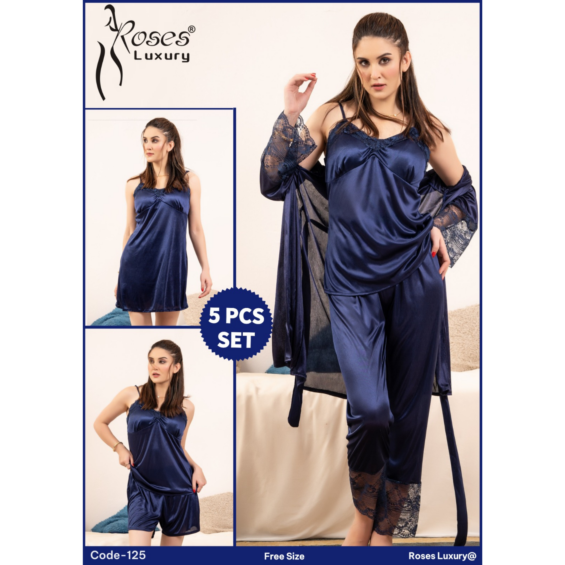 Bridal Nighty Set 5 Pieces